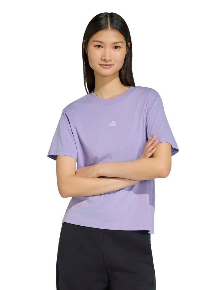 adidas Sportswear Funktionsshirt ESSENTIALS SMALL LOGO COTTON (1-tlg) Stickerei