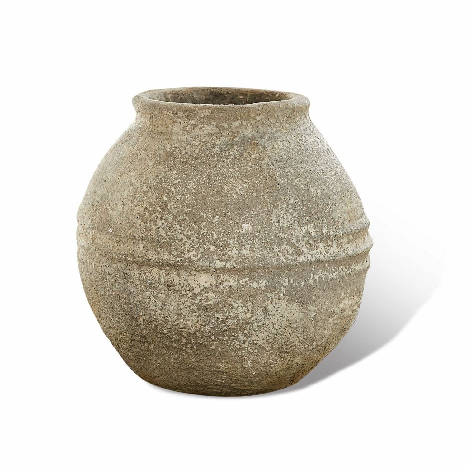 Mirabeau Tischvase Deko-Vase Singnesse antikgrau, stilvolles Interieur, Tongefäß-Optik aus Polyresin