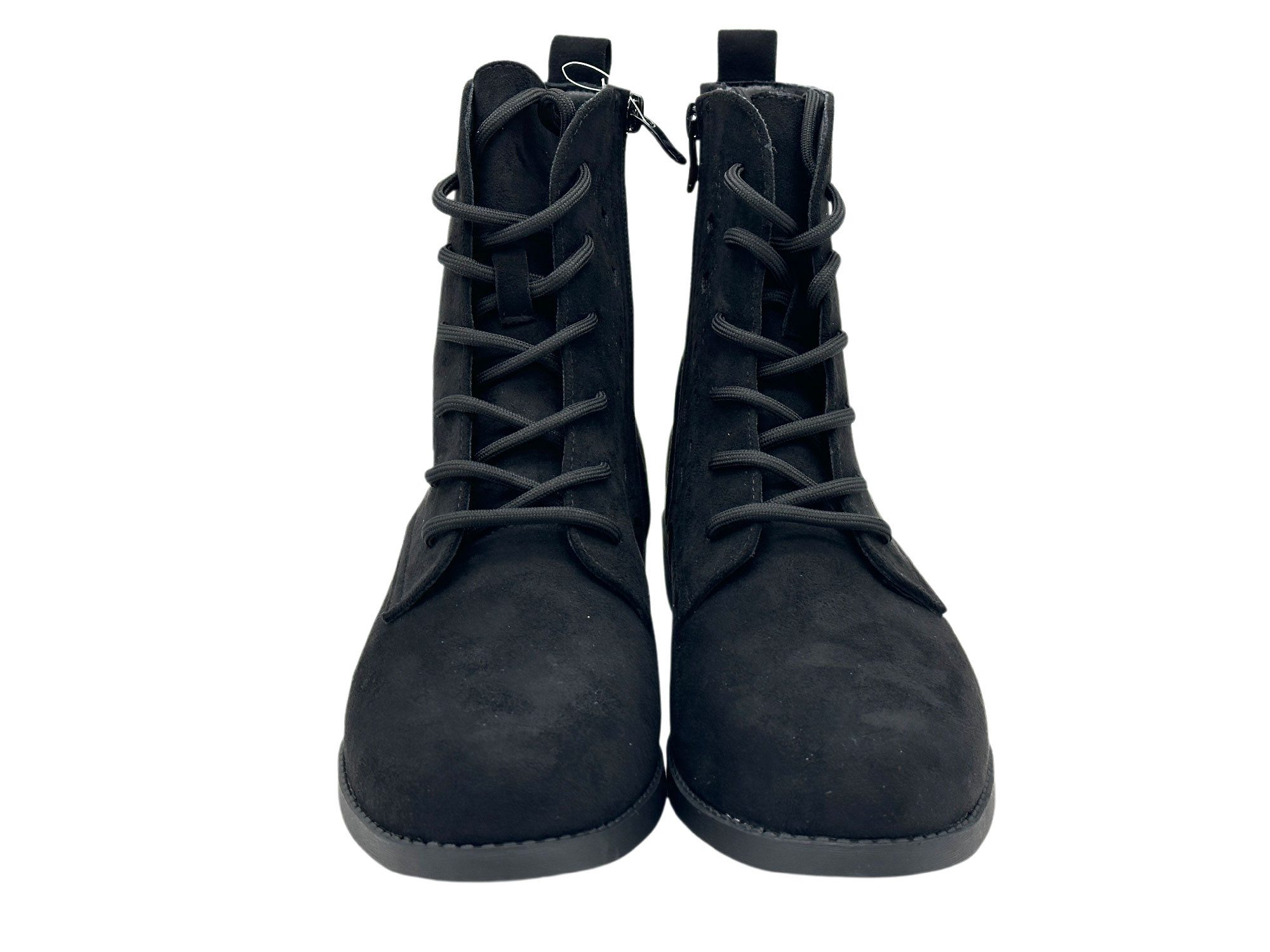 Nowaland Damen Schnür Stiefelette mit Reißverschluss Stiefelette Moderne Western-Stiefelette mit dekorativer Schnürung