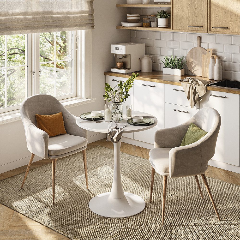 Vicco Esstisch Carl, Weiß, 70 x 70 cm (1-St)