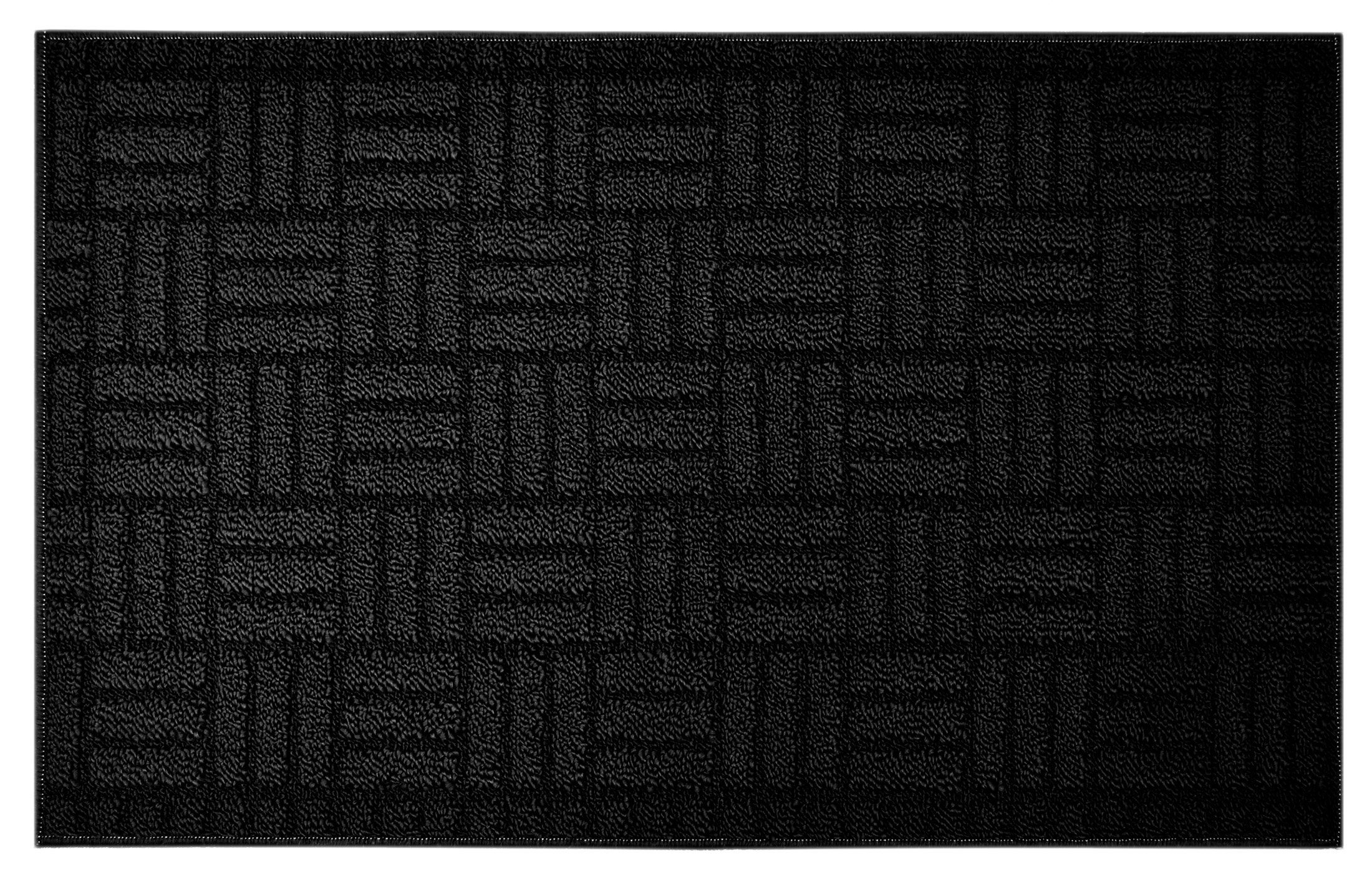 schwarz 10 mm, Narciso, Höhe: Lashuma, Küchenläufer cm, rechteckig, Küchenteppich Küchenmatte 50x80 gemustert