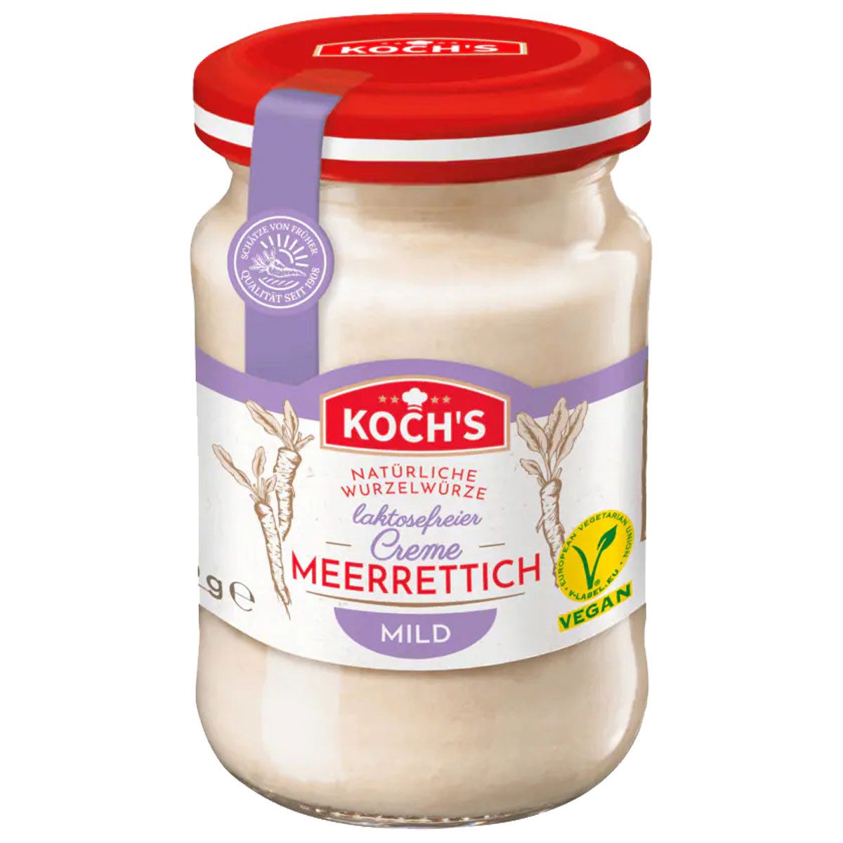 Homann Saucen, Kochs natürliche Meerrettich Creme vegan laktosefrei im Glas 90g