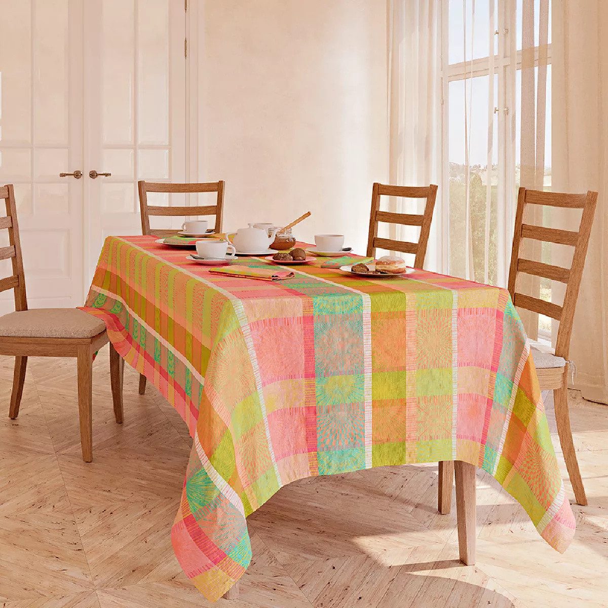 Garnier Thiebaut Tischdecke Mille Auras Printemps - beschichtet/abwaschbar