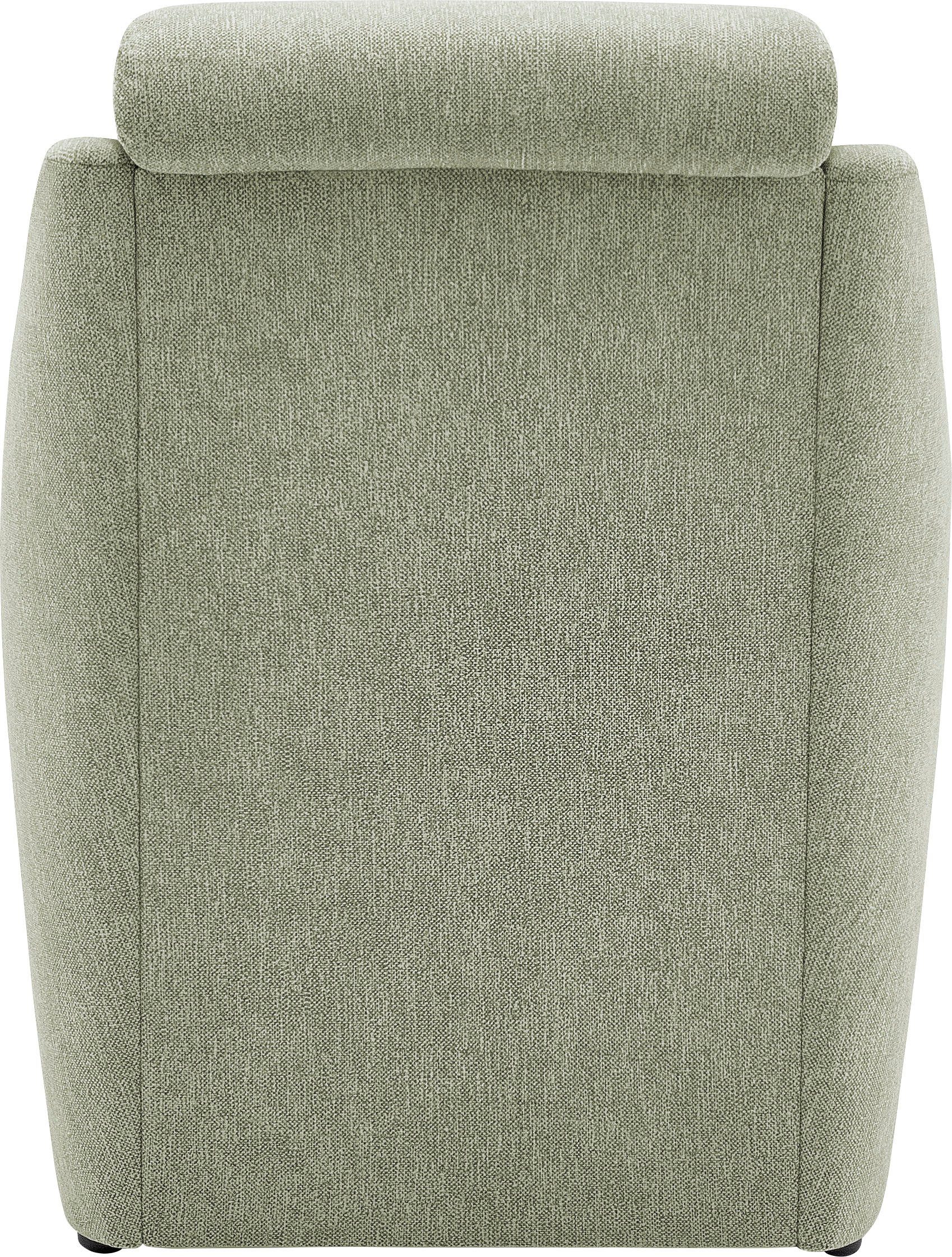 VILLA BECK Polstergarnitur Lugano, 3-tlg), (Set, 49 cm, Sitzhöhe Sessel Kopfteilverstellung, 2x 3-Sitzer in und