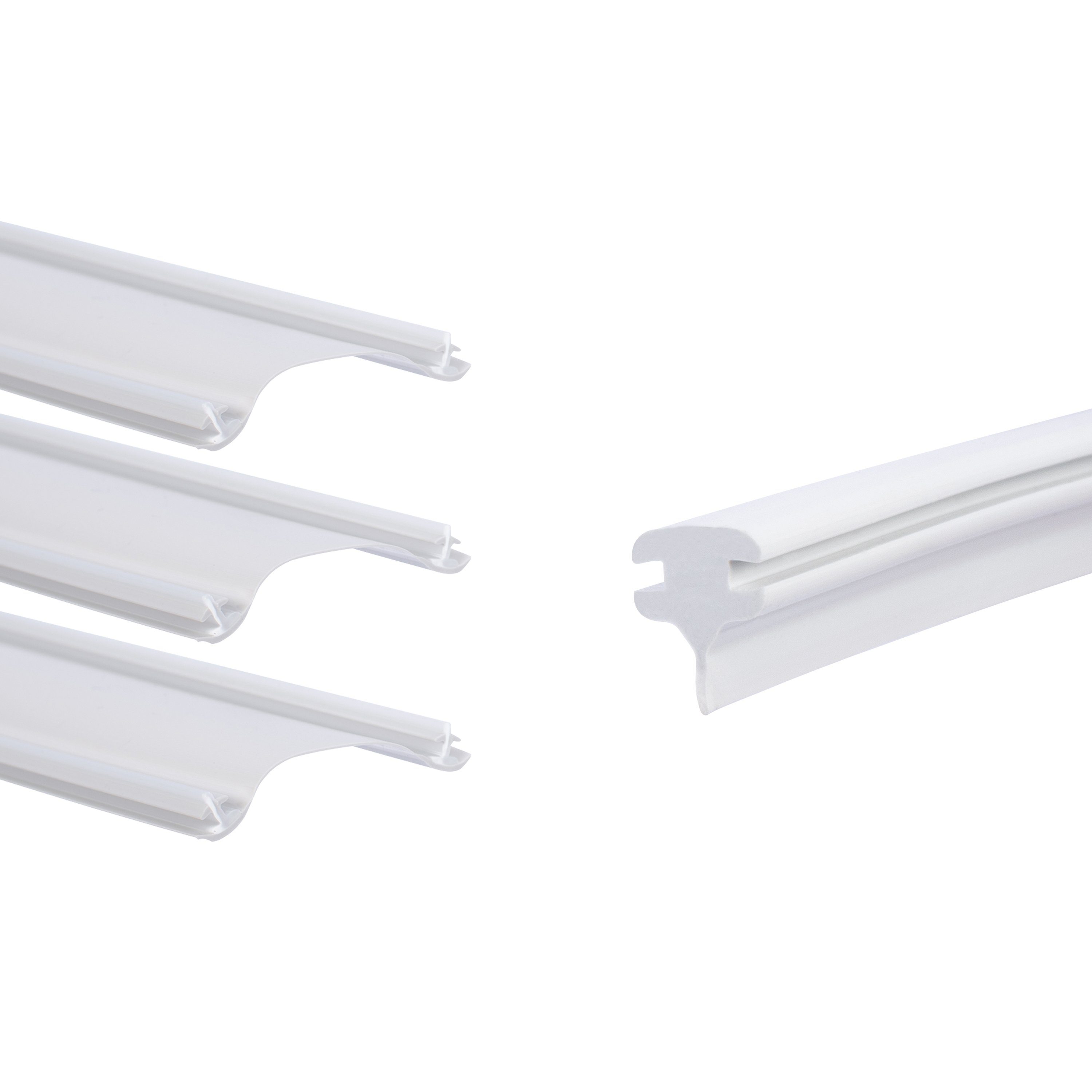 Schulte Duschdichtung Set für Schulte Badewannenaufsatz Komfort mit 3 mm starkem Glas, L: 160 cm