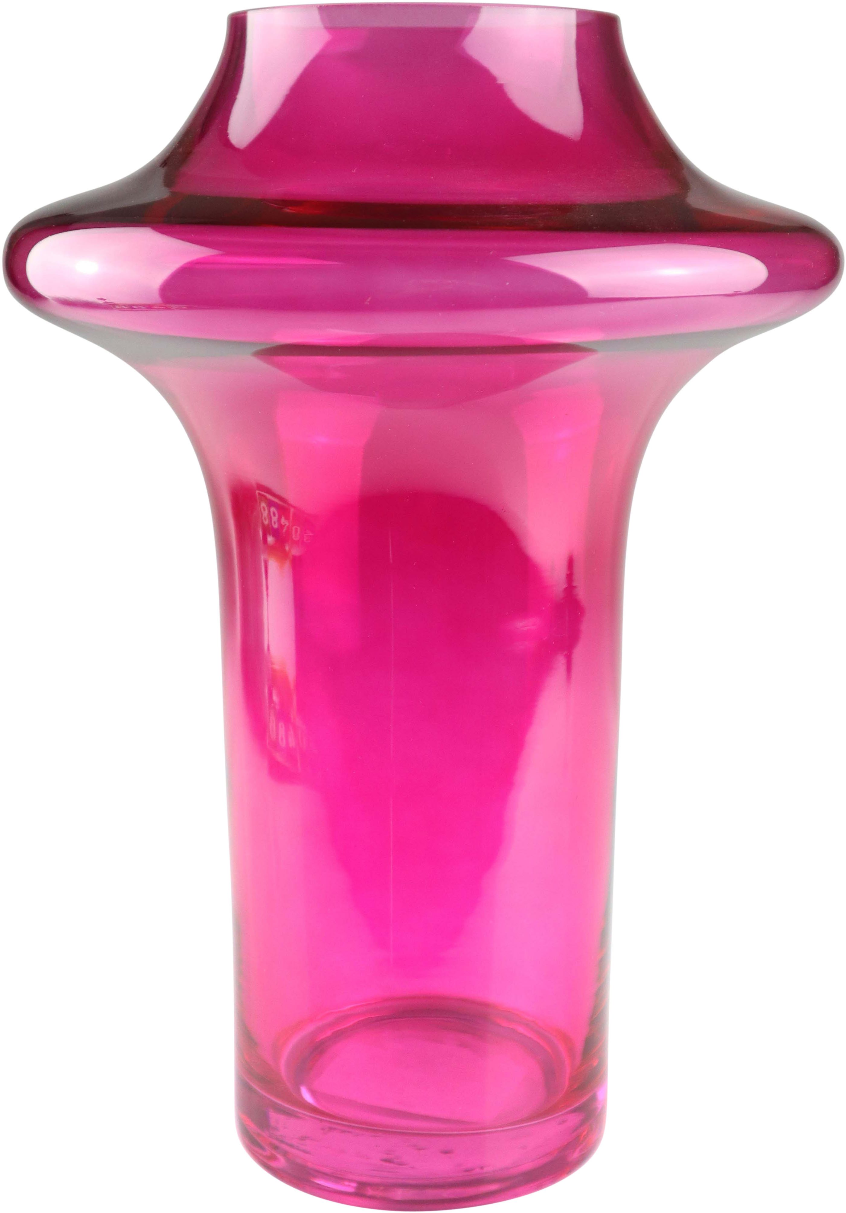 AM Design Dekovase Vibrant pinkfarbene Glasvase, Farbe und Energie für jeden Raum