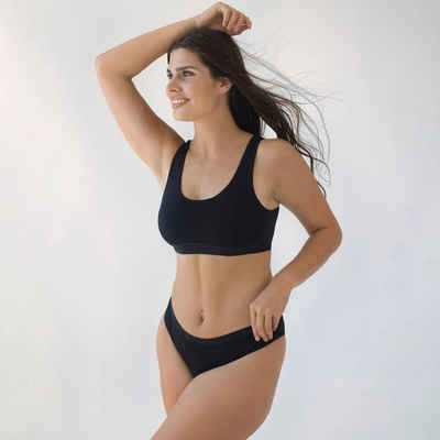BEECH Loungewear Bikinislip Damen Schlüpfer Pants aus Buchenholzfasern Modal, Komfortbund mit Logo, weich und atmungsaktiv