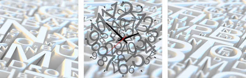 Conni Oberkircher´s Bild »Letters - Abstrakte Kunst«, Buchstaben (Set), mit dekorativer Uhr, Brief, Deko