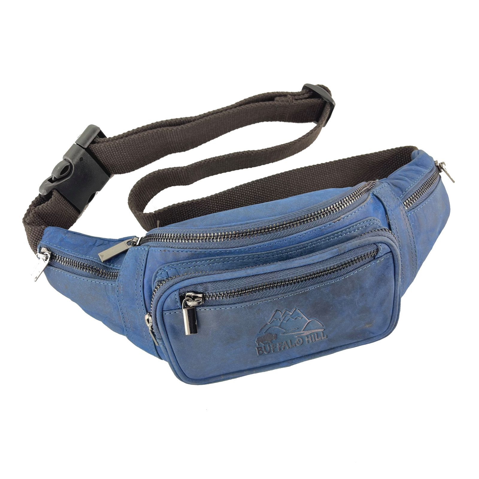 Buffalo Hill Bauchtasche Büffelleder, Vintage Umhängetasche mit Reißverschl günstig online kaufen