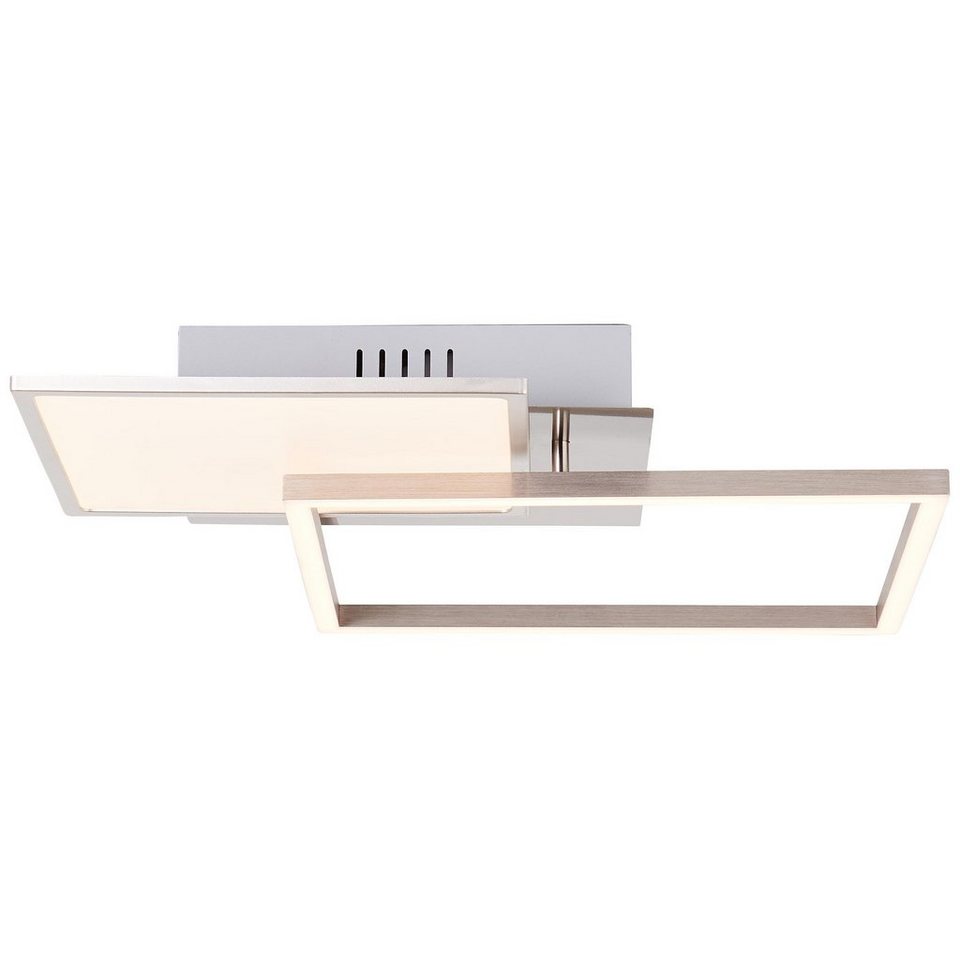 Brilliant Deckenleuchte Zelia, 3000K, Lampe, Zelia LED Deckenleuchte  41x41cm nickel eloxiert, 1x LED integri