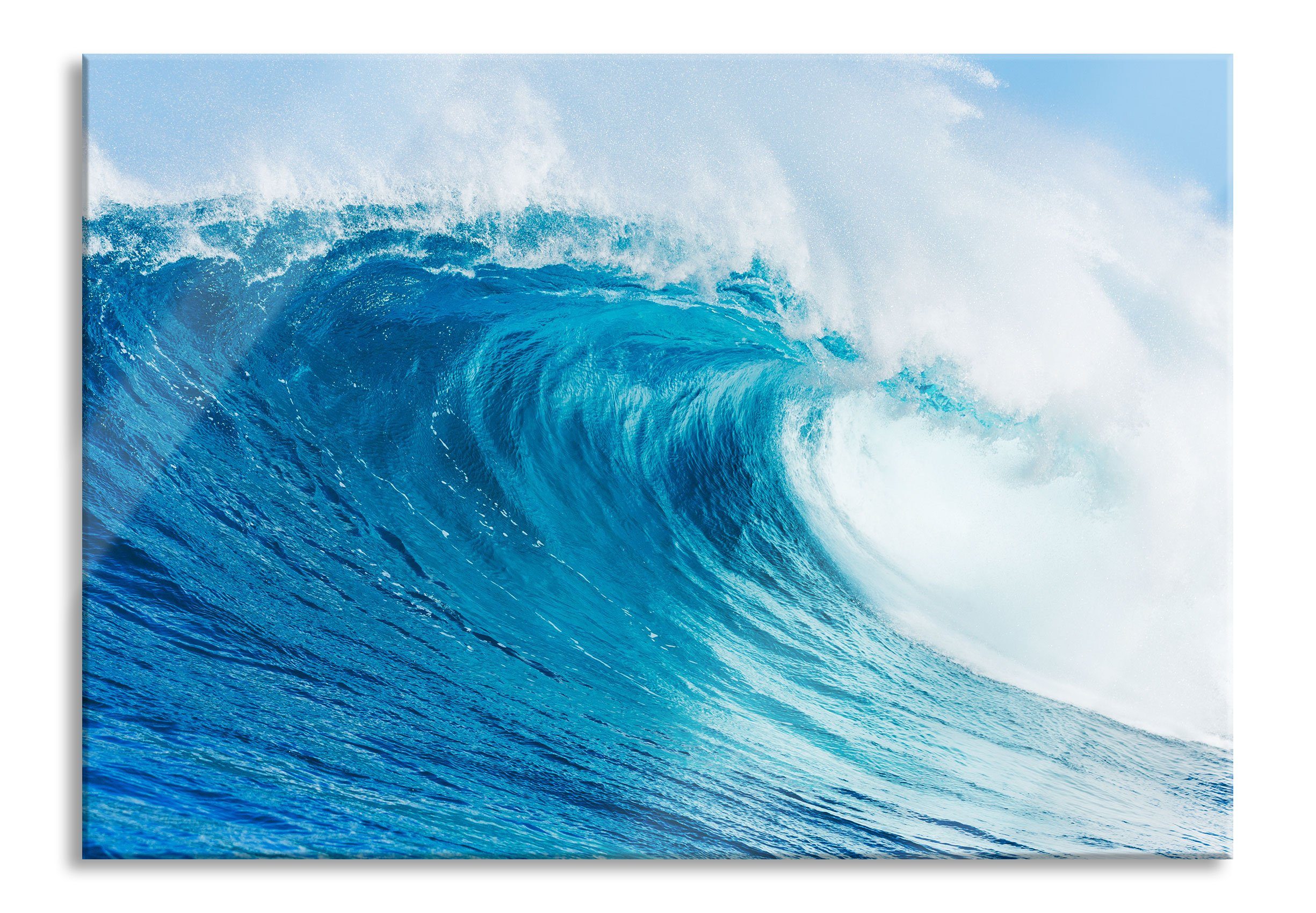 Pixxprint Glasbild Atemberaubende Welle, Atemberaubende Welle (1 St