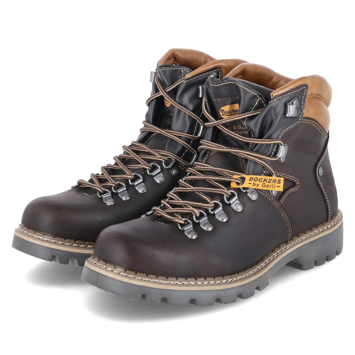 Dockers By Gerli 45NB004-400-360 Herren Glattleder black Schnürstiefel