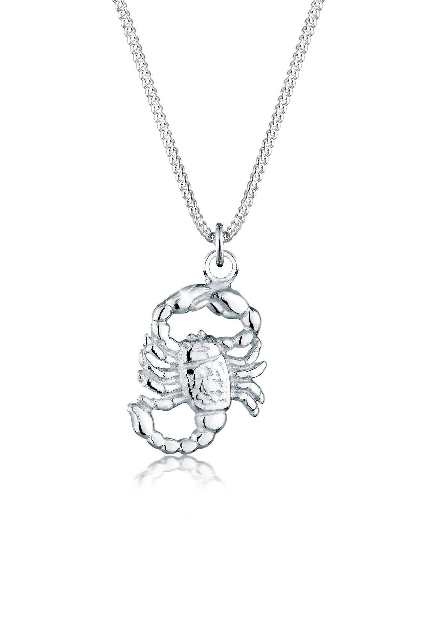 Elli Kette mit Anhänger Sternzeichen Skorpion 925 Sterling Silber, Sternzeichen