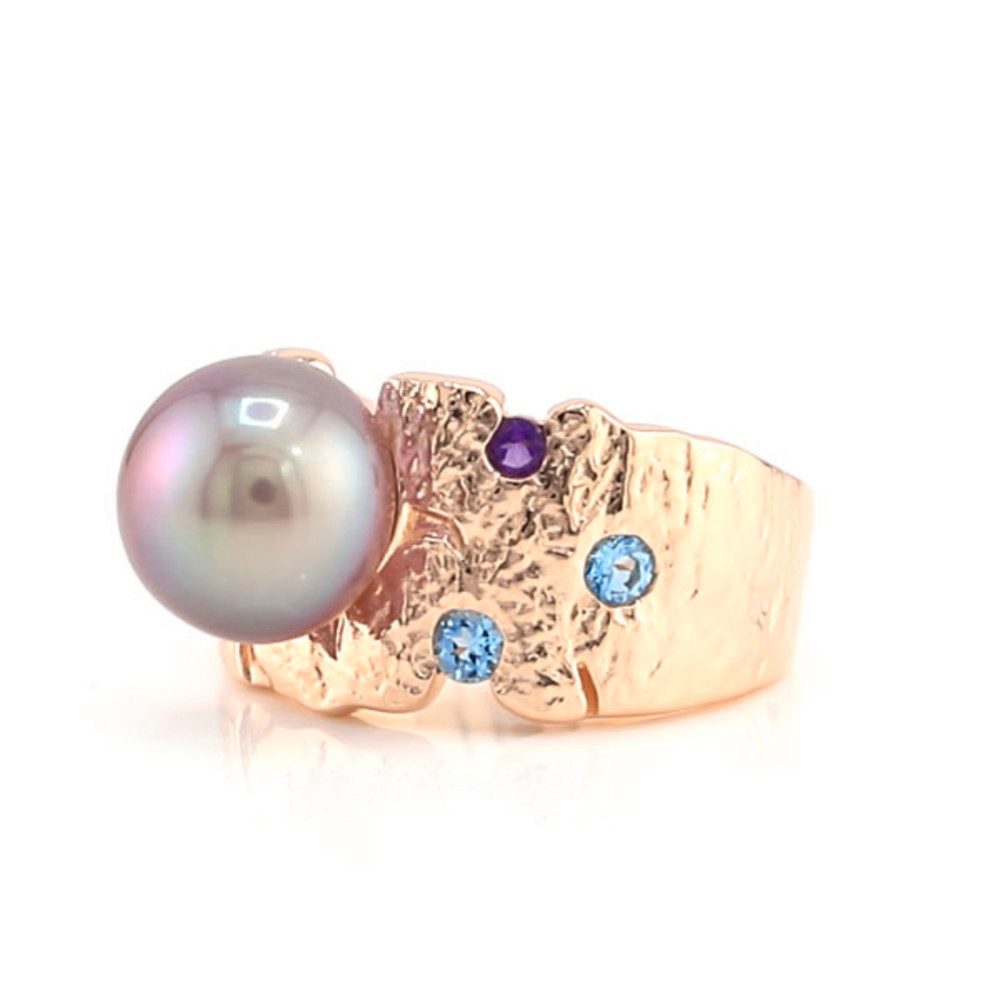 Cavill Perlenring Ming Perle Rosé Vergoldeter Sterling Silber Ring (1-tlg)