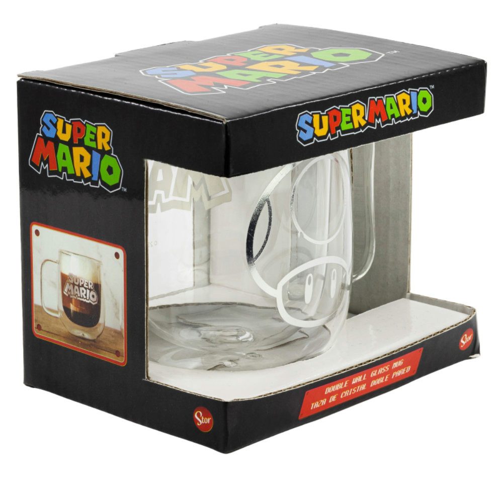 Super Mario Thermotasse Super Mario Toady doppelwandige Glastasse 290 ml, Glas