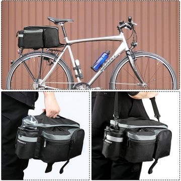 Wozinsky Fahrradtasche Wozinsky Fahrradtasche Gepäcktasche Gepäckträger Fahrrad Bike Radtasche Tasche mit Schulterriemen 6L schwarz