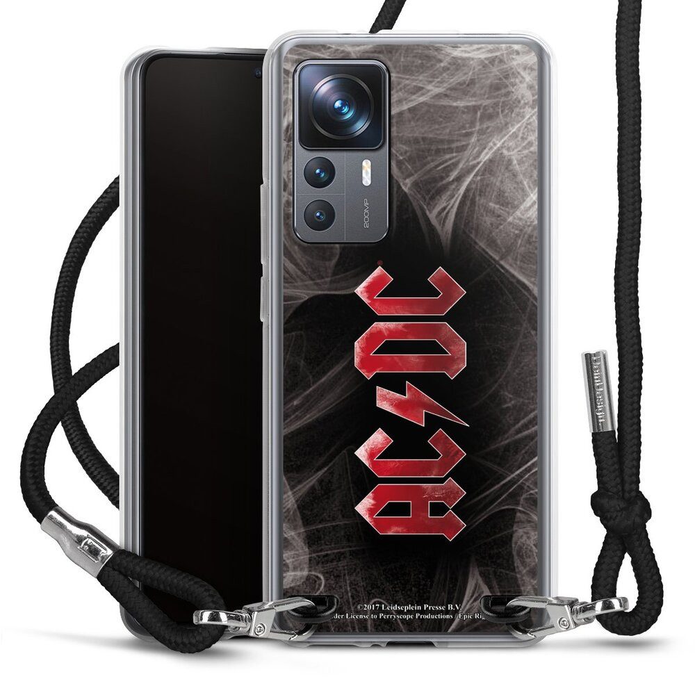 DeinDesign Handyhülle ACDC Logo Fanartikel ACDC White Dust, Xiaomi 12T 5G Handykette Hülle mit Band Case zum Umhängen