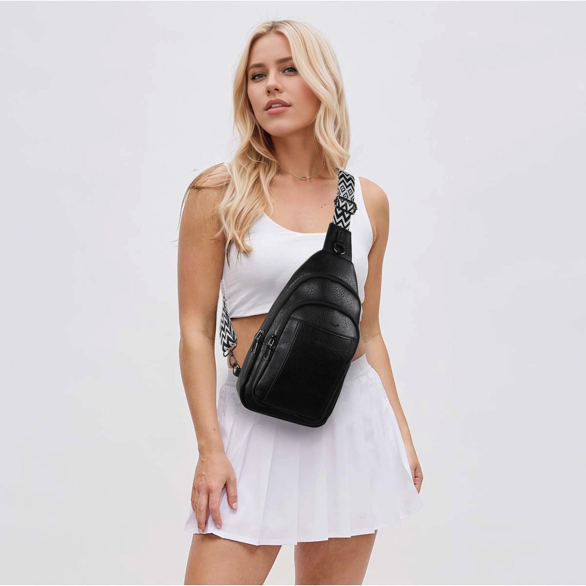 TAN.TOMI Umhängetasche Bauchtasche Damen Stylisch Umhängetasche Klein Crossbody Bag, Handy Umhängetasche Crossbag Umhängen für Outdoorsport