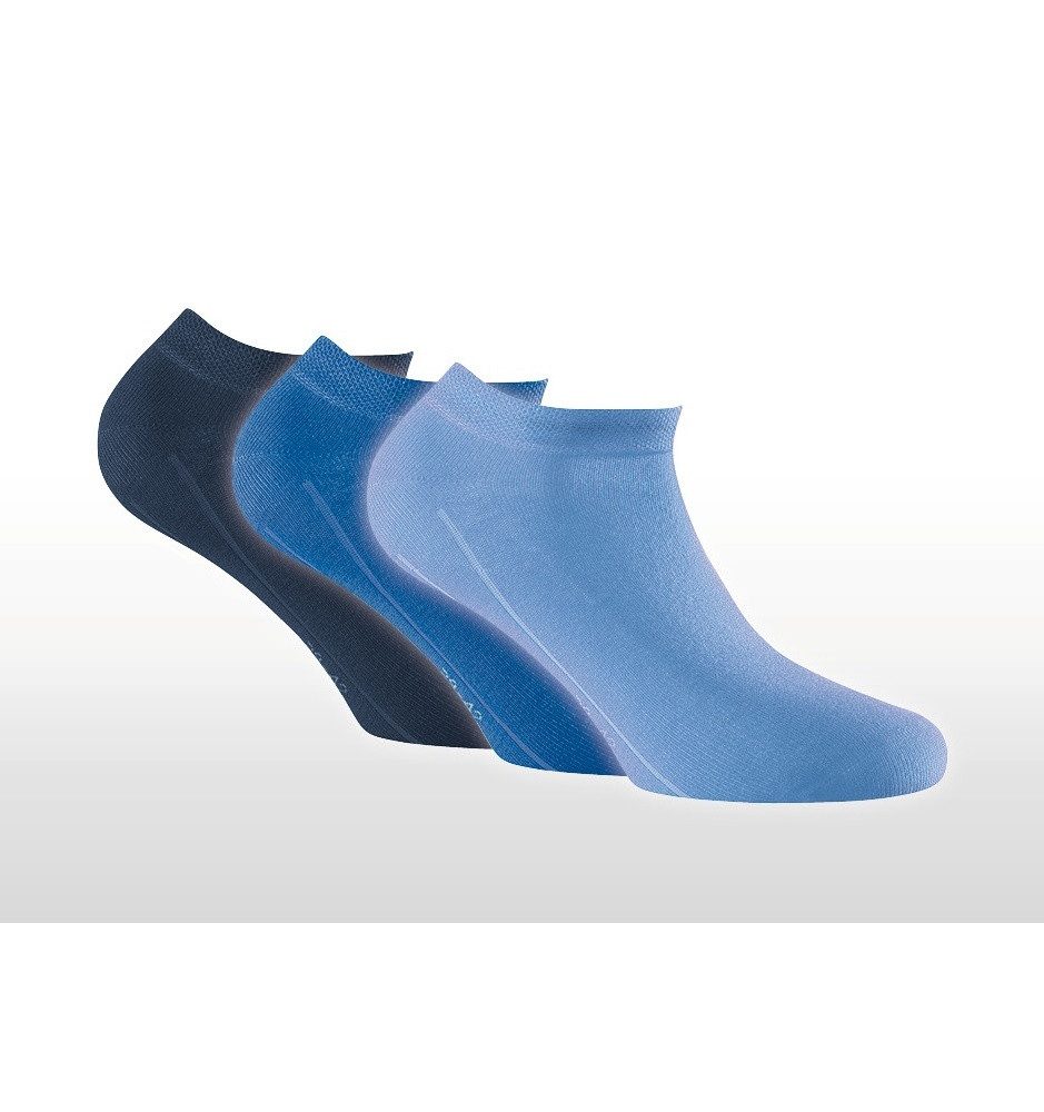 Rohner Socks Socken Basic Tagessocken Sneaker New hellblau/navy/marine - 3 Paar