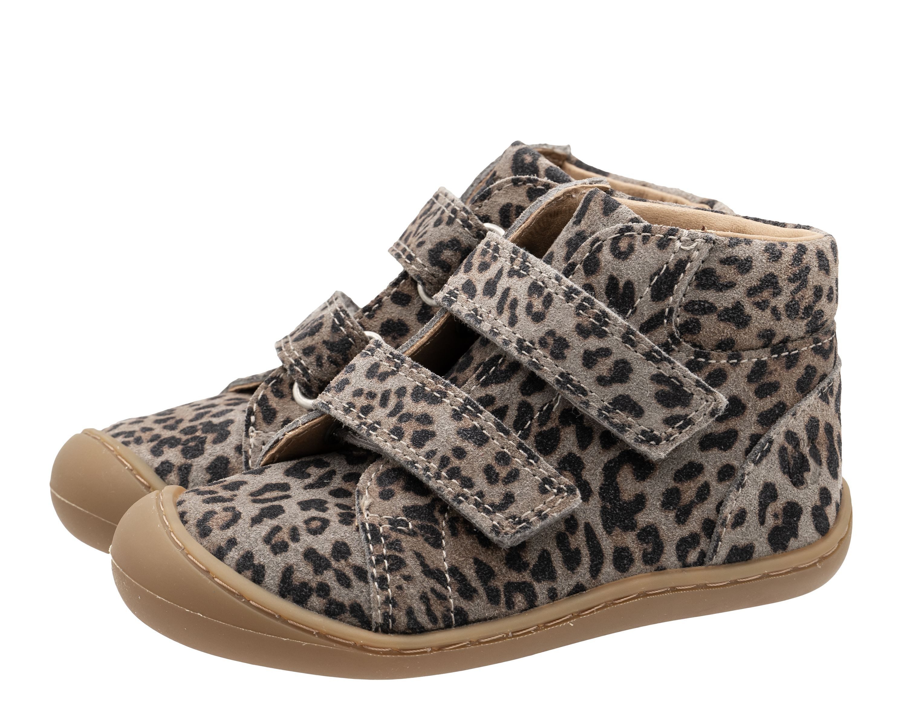 Telyoh Telyoh Barfußschuhe Lauflernschuhe Barefoot Y01107 Grau Leopard Schnürschuh