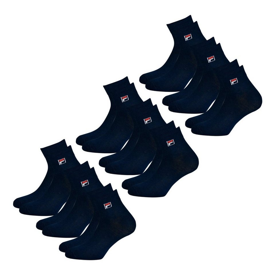 Fila Sportsocken Quarter Socken (9-Paar) mit elastischem Piquebund