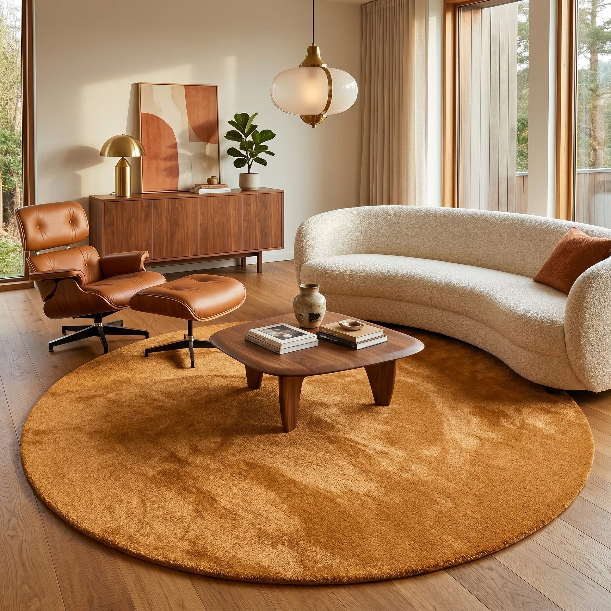 Snapstyle Hochflor-Teppich Super Soft Hochflorteppich Livorno Rund, Rund, Höhe: 17 mm