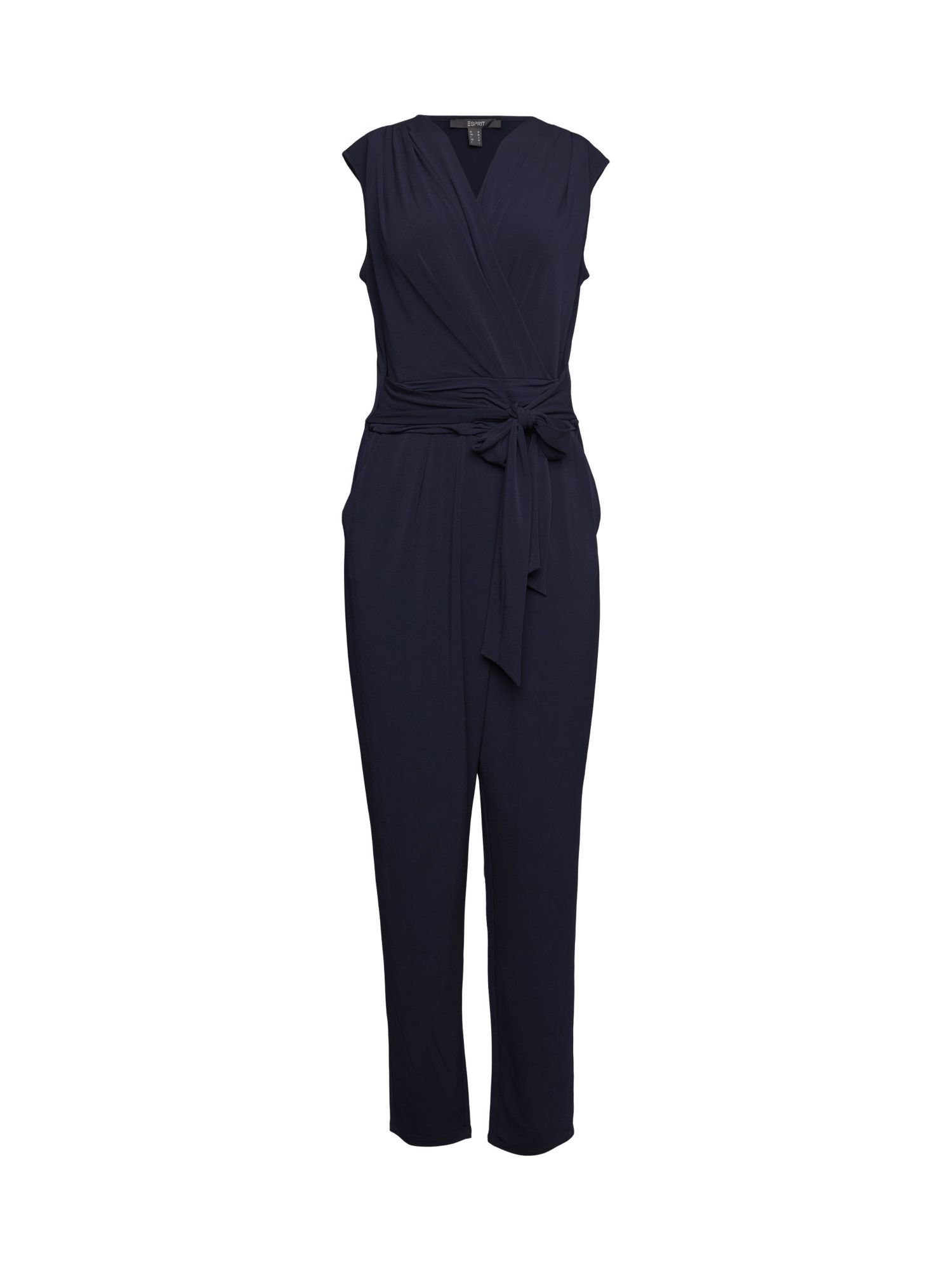 Esprit Collection Overall Jumpsuit mit Crossover-V-Ausschnitt NAVY