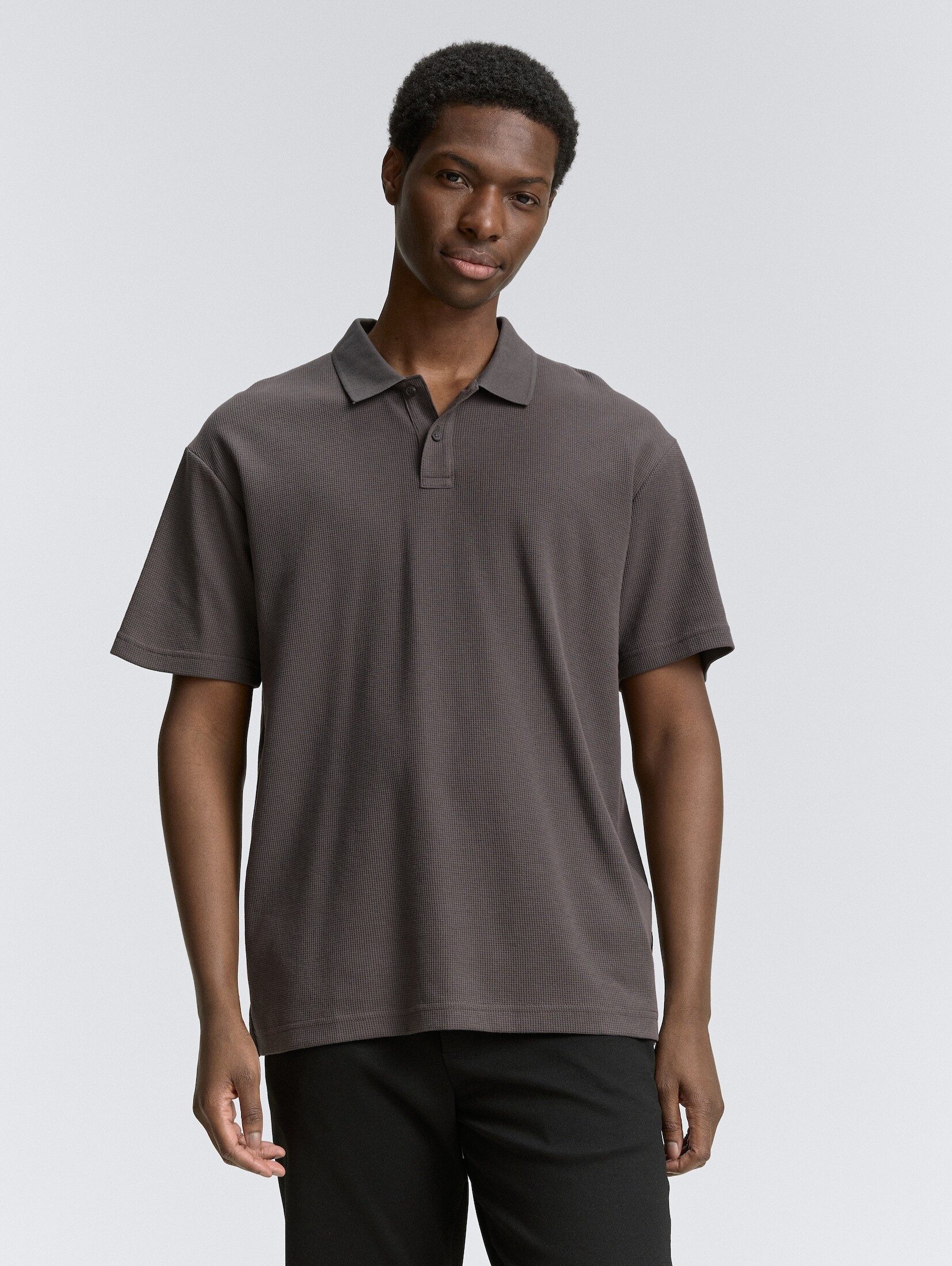 TOM TAILOR Denim Poloshirt Поло Relaxed Fit Poloshirt mit Waffelstruktur