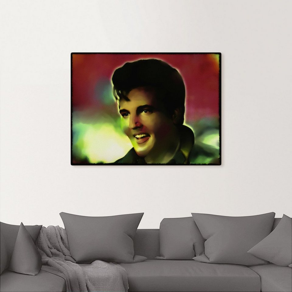 Artland Wandbild Elvis, Star - Pop Art, Bilder von berühmten Musikern (1 St),  als Alubild, Leinwandbild, Wandaufkleber oder Poster in versch. Größen