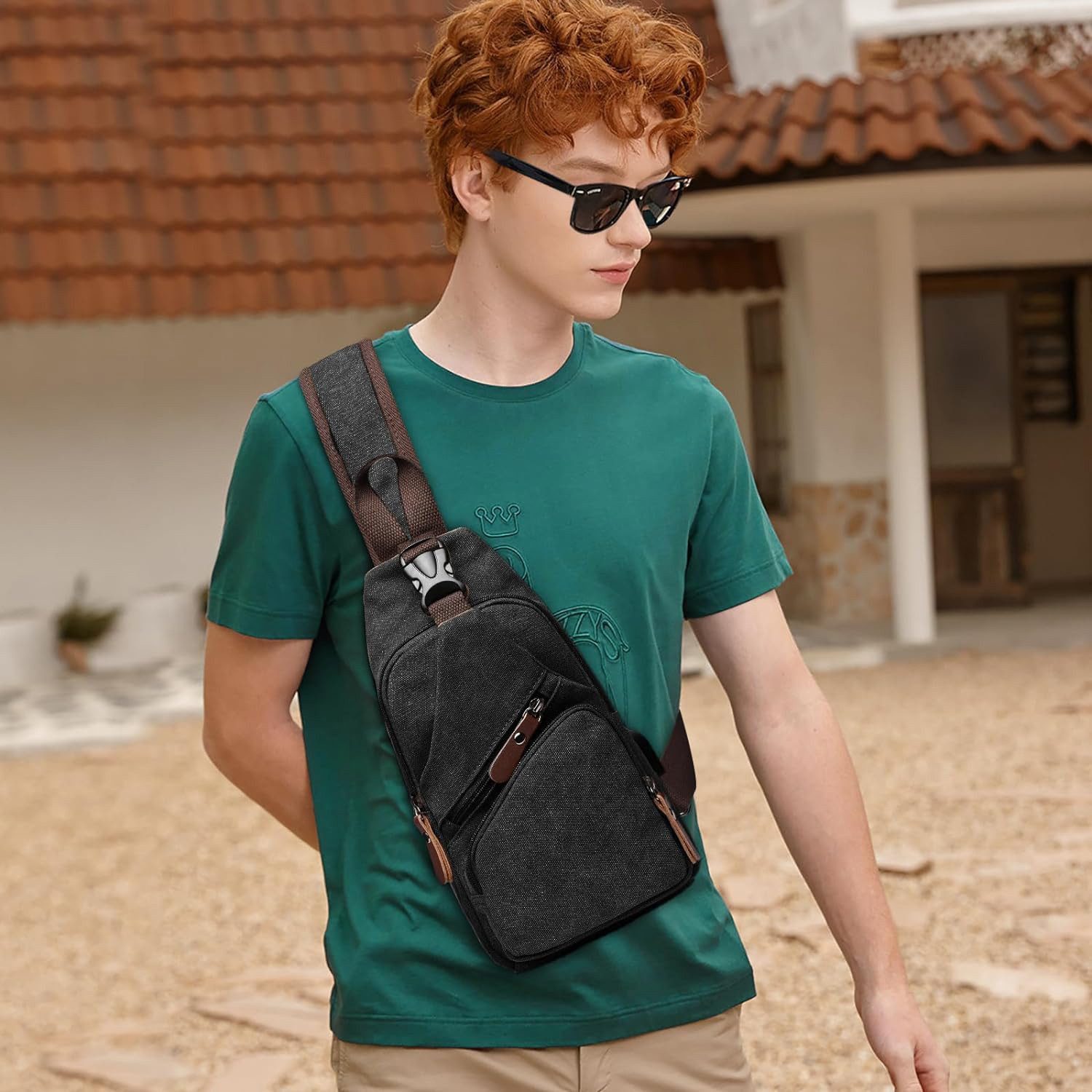 REDOM Schultertasche Brusttasche Sling Schulter Rucksack günstig online kaufen