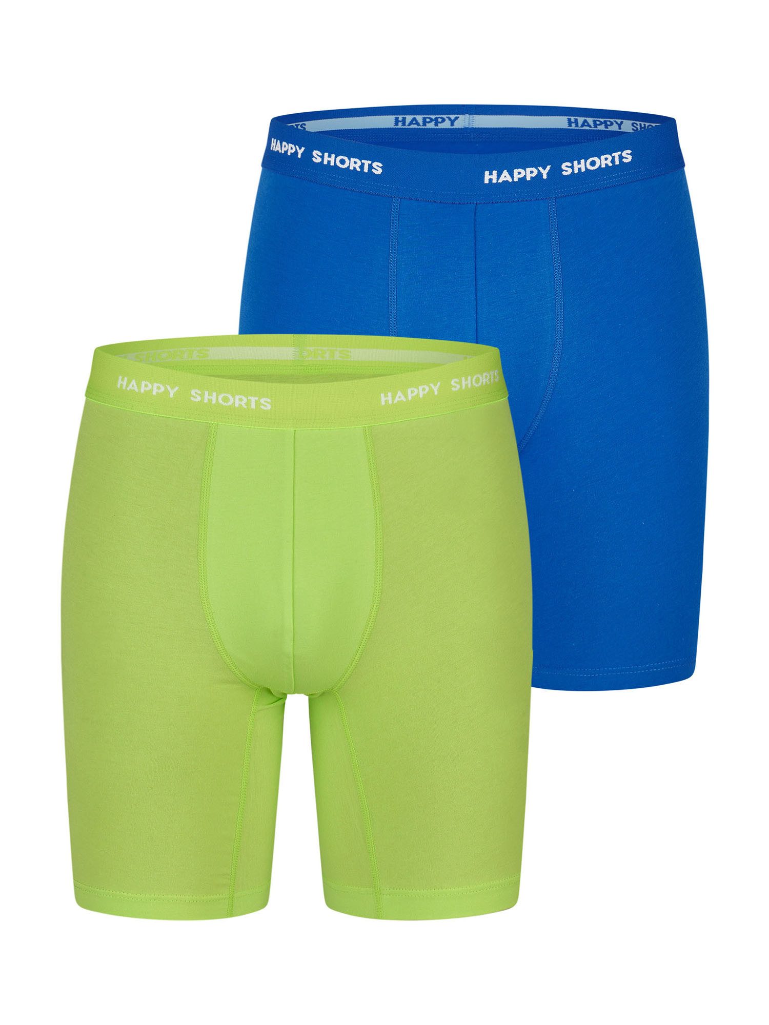 HAPPY SHORTS Retro Boxer Neon Long (2-St) Retroshorts, Vintage Boxer