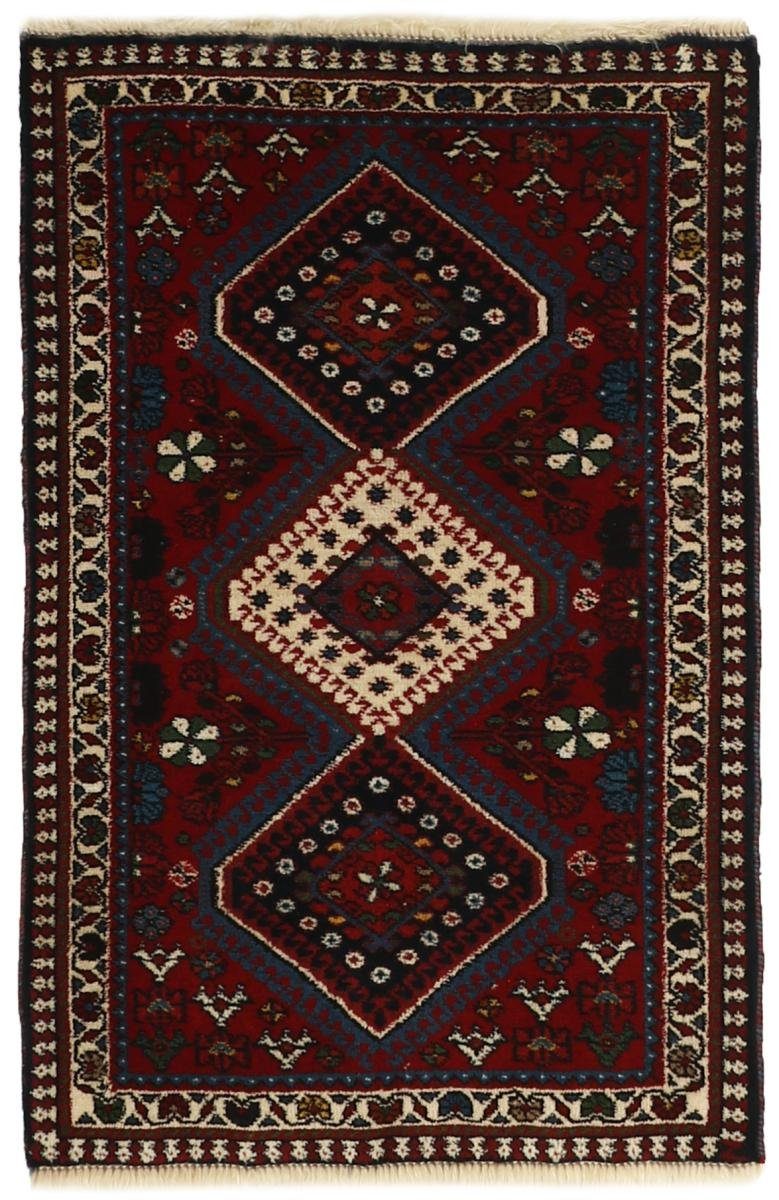 mm Yalameh Orientteppich Handgeknüpfter Orientteppich / rechteckig, Perserteppich, 58x88 Höhe: Nain Trading, 12