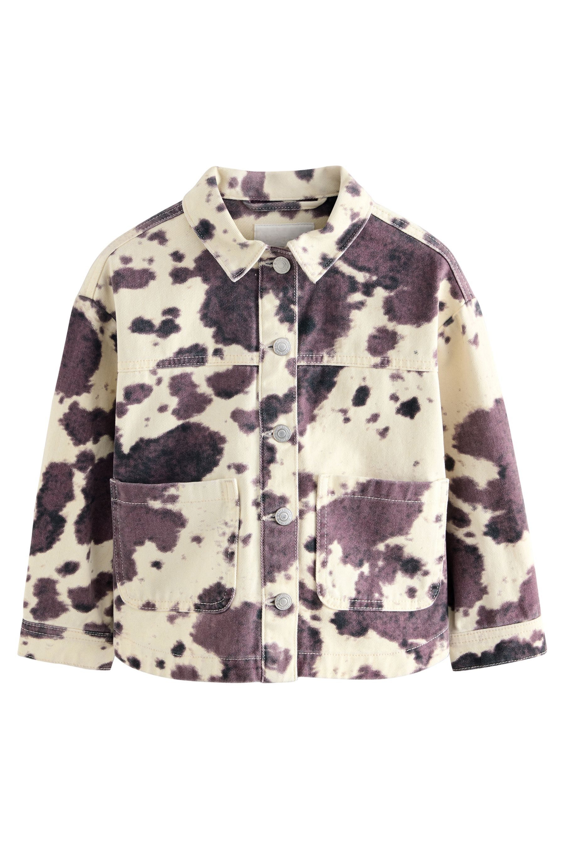 Next Hemdjacke Hemdjacke Kuhkunstfellmuster (1-St)