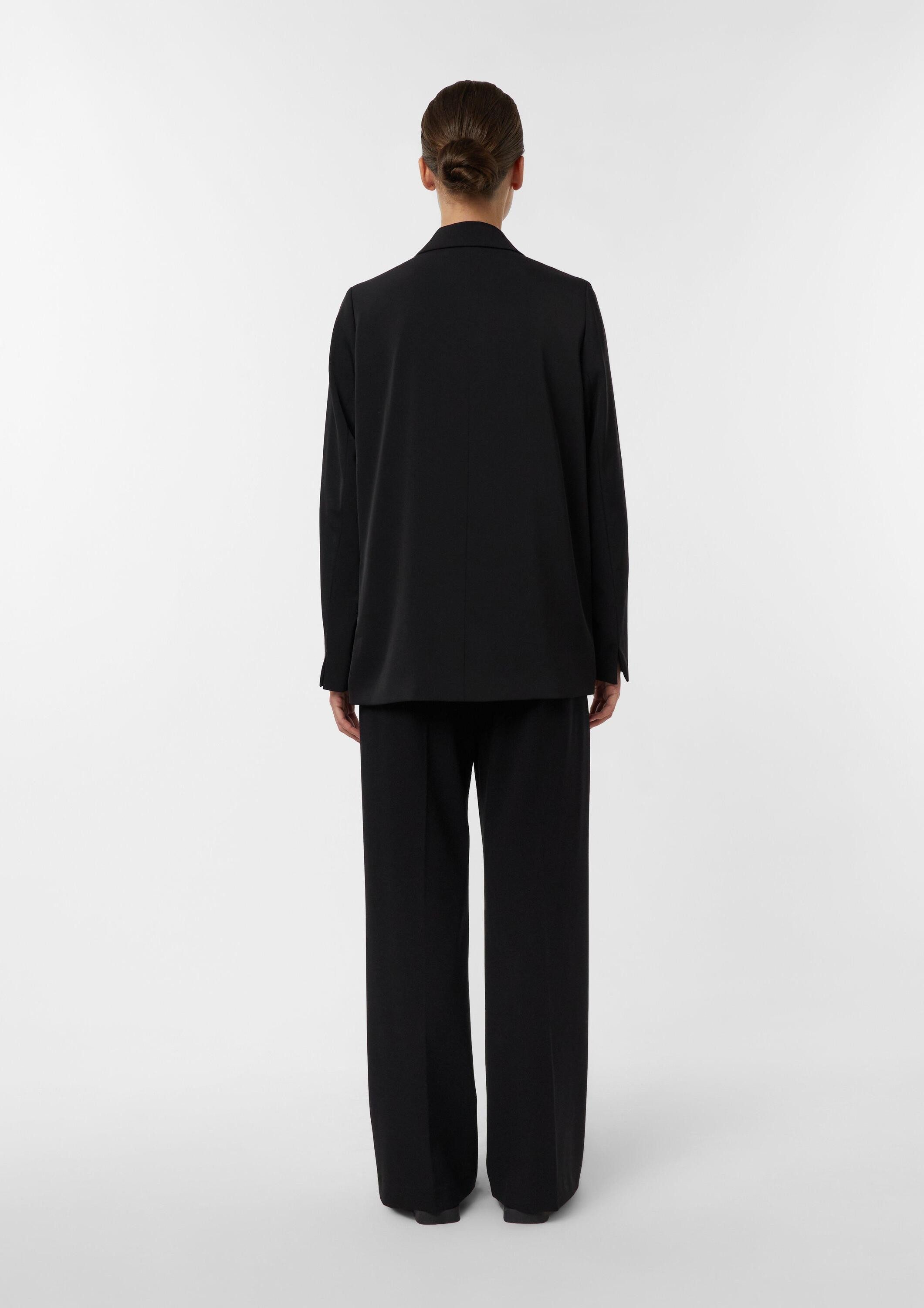 comma Chinos Hose Marlenehose aus fließendem Jersey