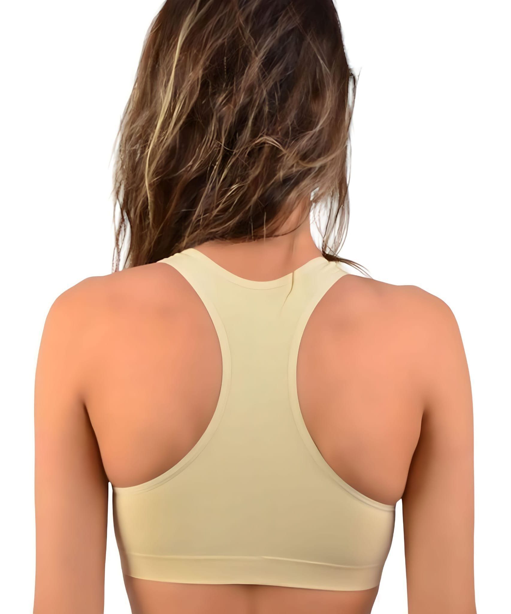Elite Life Sport-Bustier Sport-Bustier 2 Stück Damen Sport BH nahtlos Bustier Seamless BH Mikrofaser, nahtlos