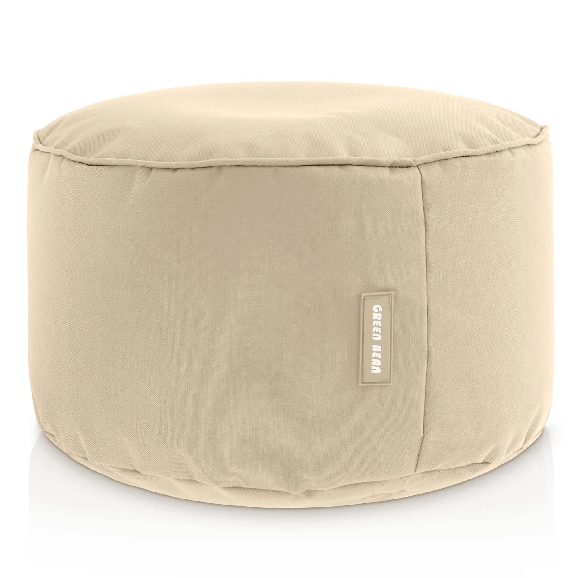 Green Bean Pouf Stay (Sitzsack-Hocker 25x45cm mit EPS-Perlen Füllung -, Подставка для ног Fußkissen Sitz-Pouf für Sitzsäcke), Bodenkissen für Kinder und Erwachsene - Sitzkissen Стулья