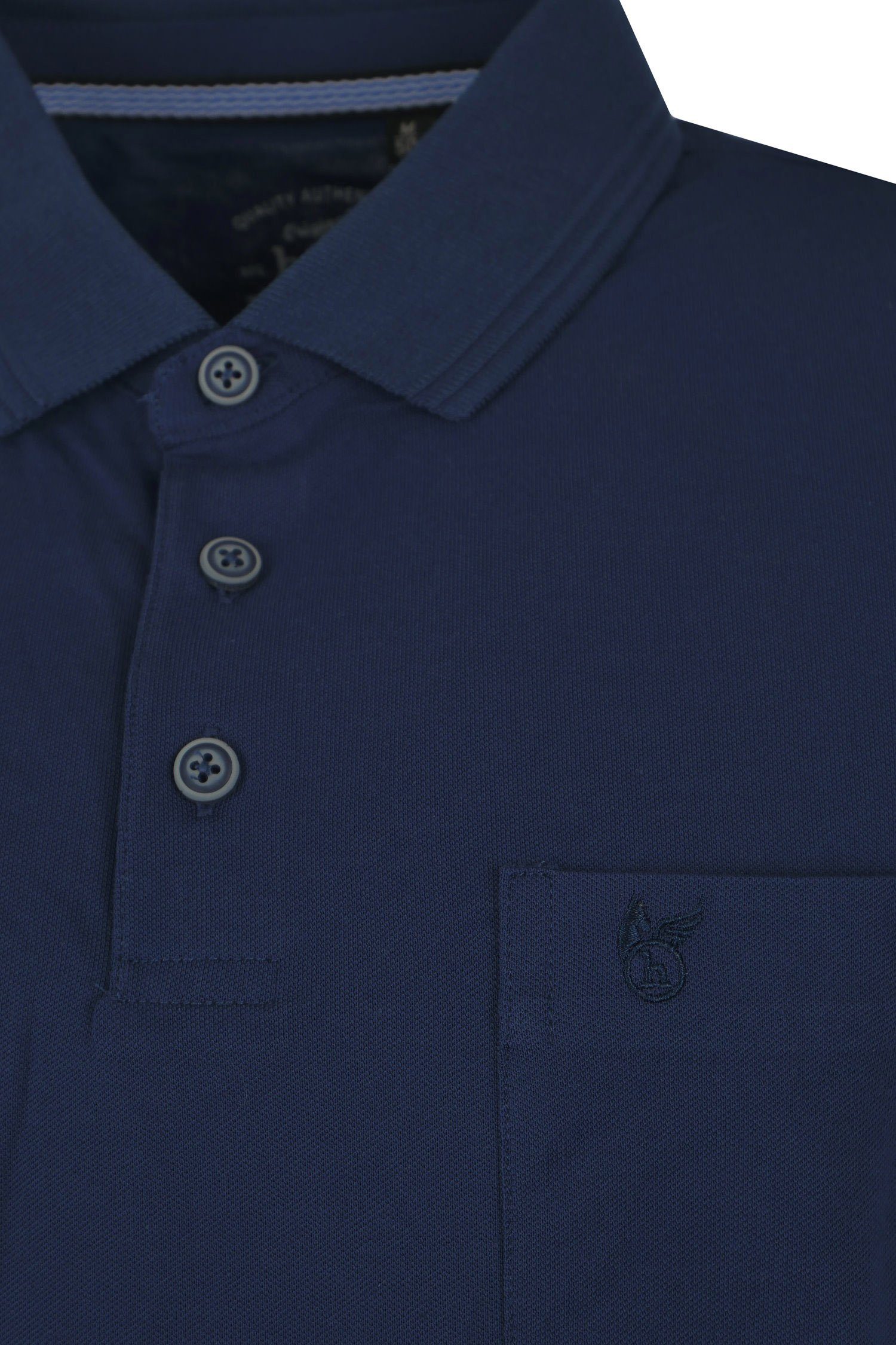 Poloshirt Shirt Klassisch Kurzarm 638 Polo (1-tlg) Admiralsblau Herren Hajo
