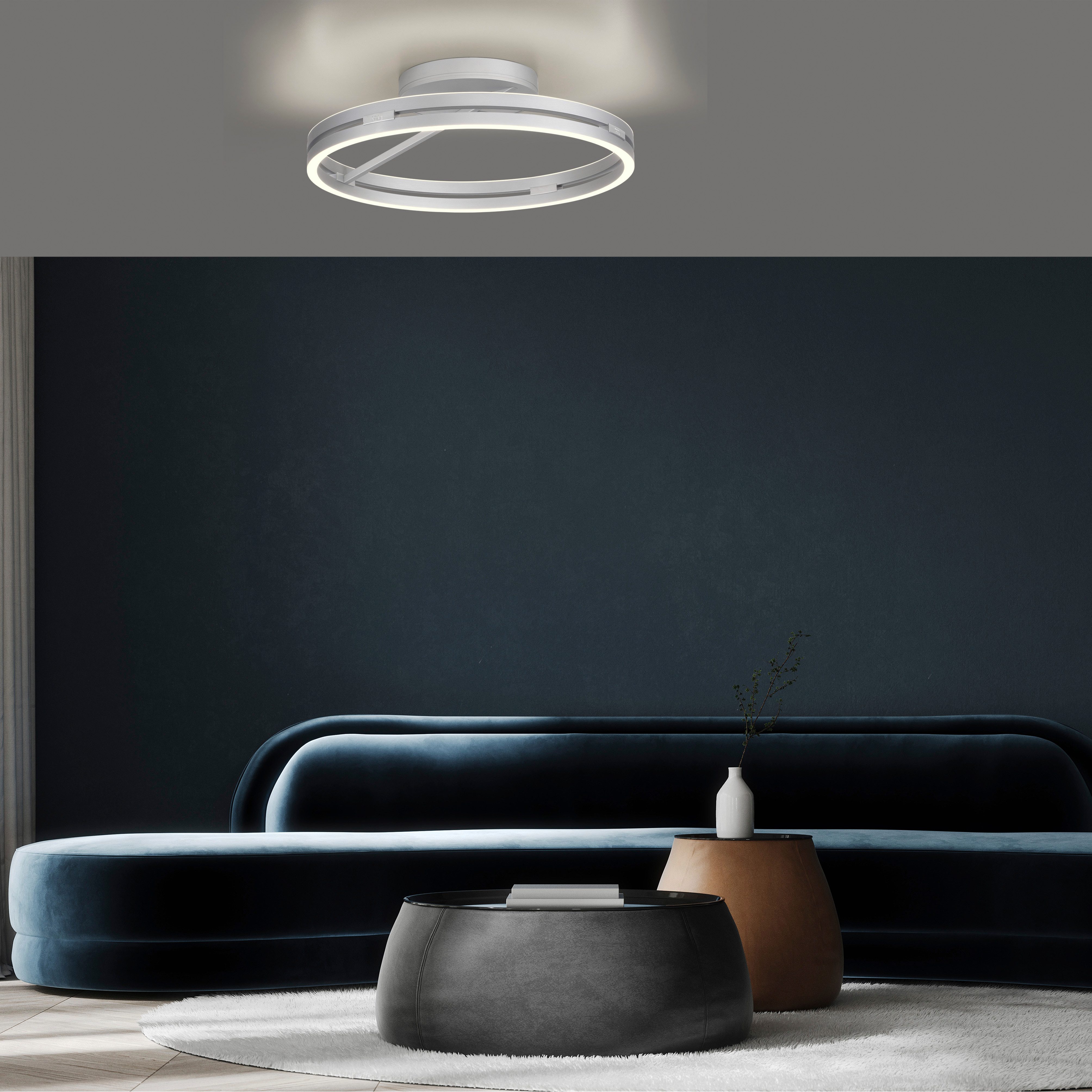 Neuhaus PURE LED Deckenleuchte PURE Loop, CCT - über Fernbedienung, LED fest integriert, warmweiß - kaltweiß, Dimmbar über Fernbedienung, CCT, separat steuerbar
