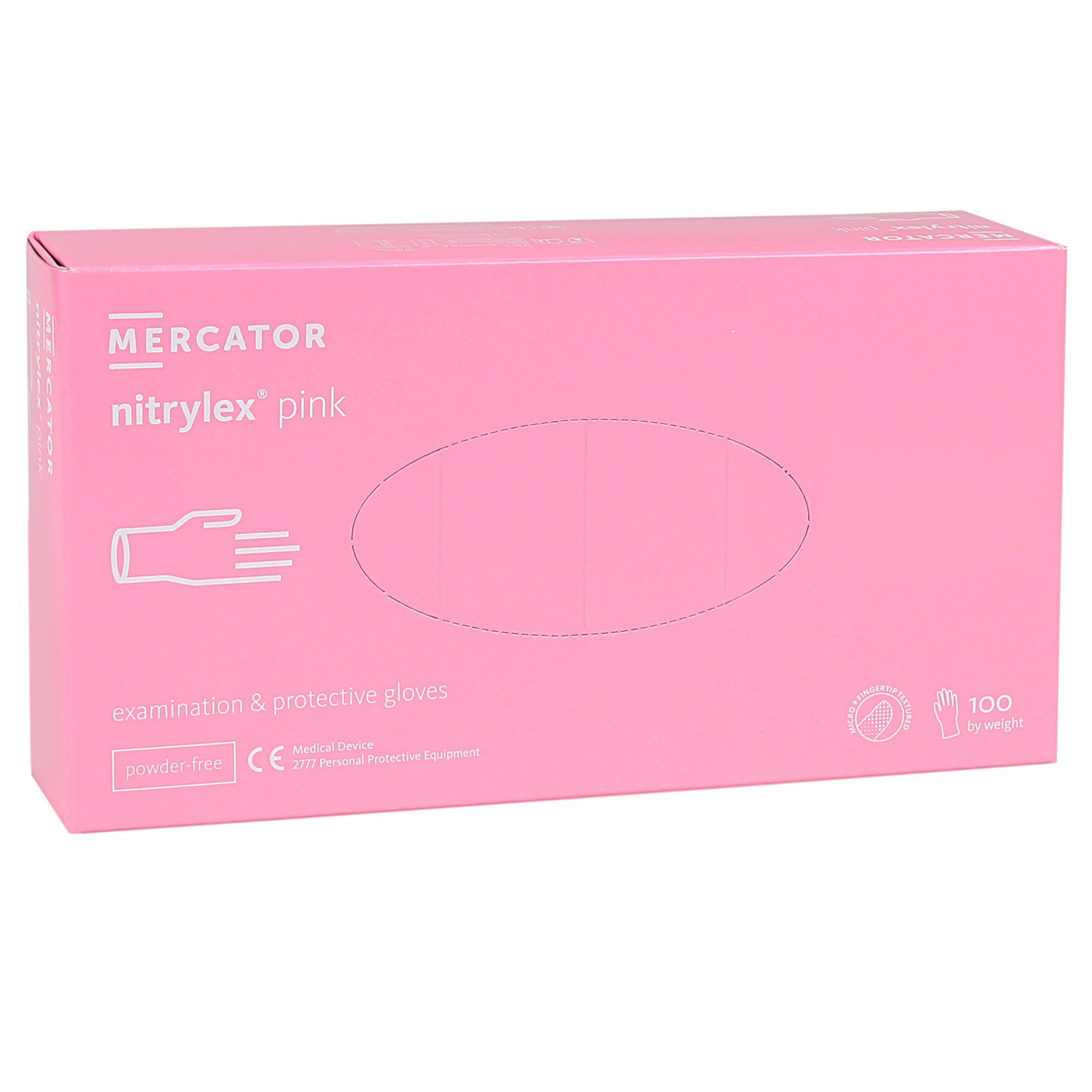 Sarcia.eu Nitril-Handschuhe Pinke Nitrilhandschuhe NITRYLEX Pink 100 Stück