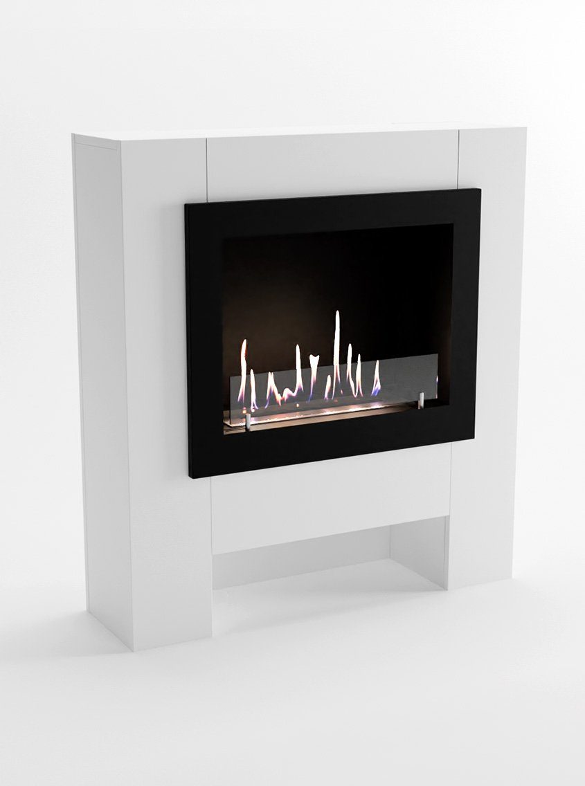 GLOW FIRE Echtfeuer-Dekokamin Harstad RW Ethanol Kamin, Bioethanol Kamin mit 3h Brenndauer, Heizleistung bis 2 kw