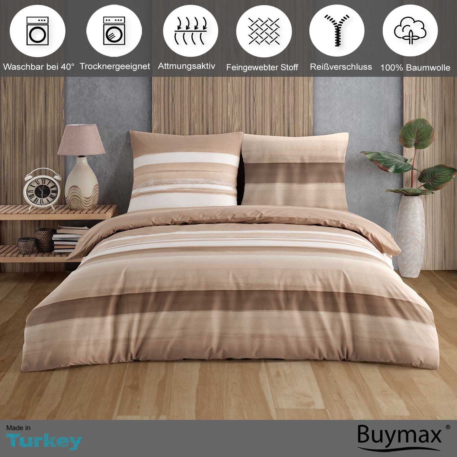Buymax Bettwäsche Palermo, Renforcé: 100% Baumwolle, 3 teilig, 200x220 cm, günstig online kaufen