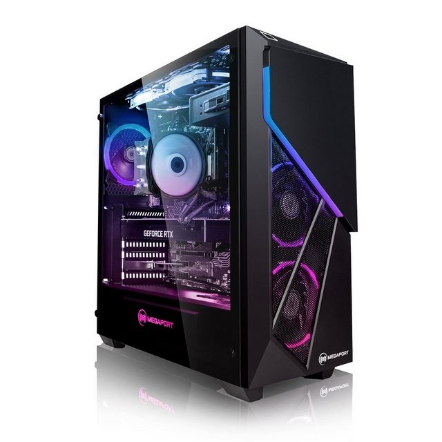 Megaport Gaming-PC (AMD Ryzen 5 7500F 6x3.7 GHz 7500F, AMD Radeon RX7700 XT, 32 GB RAM, 1000 GB SSD, Luftkühlung, OHNE Betriebssystem)