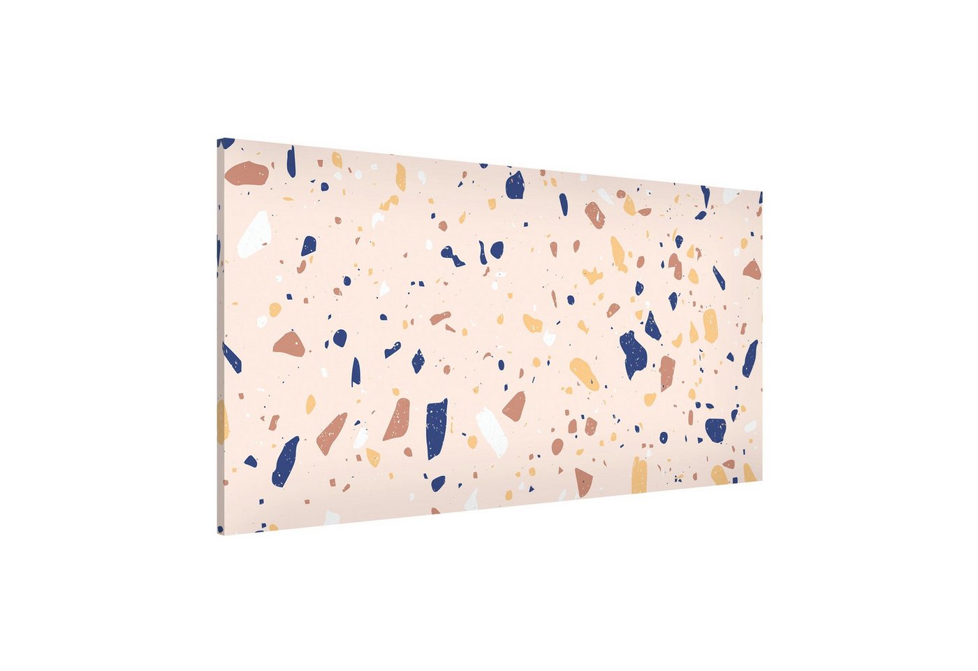 Bilderdepot24 Magnettafel Küche beige Detailliertes Terrazzo Muster Padova, (1-tlg., Magnetboard Pinnwand für die Wand - metallische Tafel für Magnete), Magnetwand groß mit Motiv Büro Memoboard magnetisch Hochformat