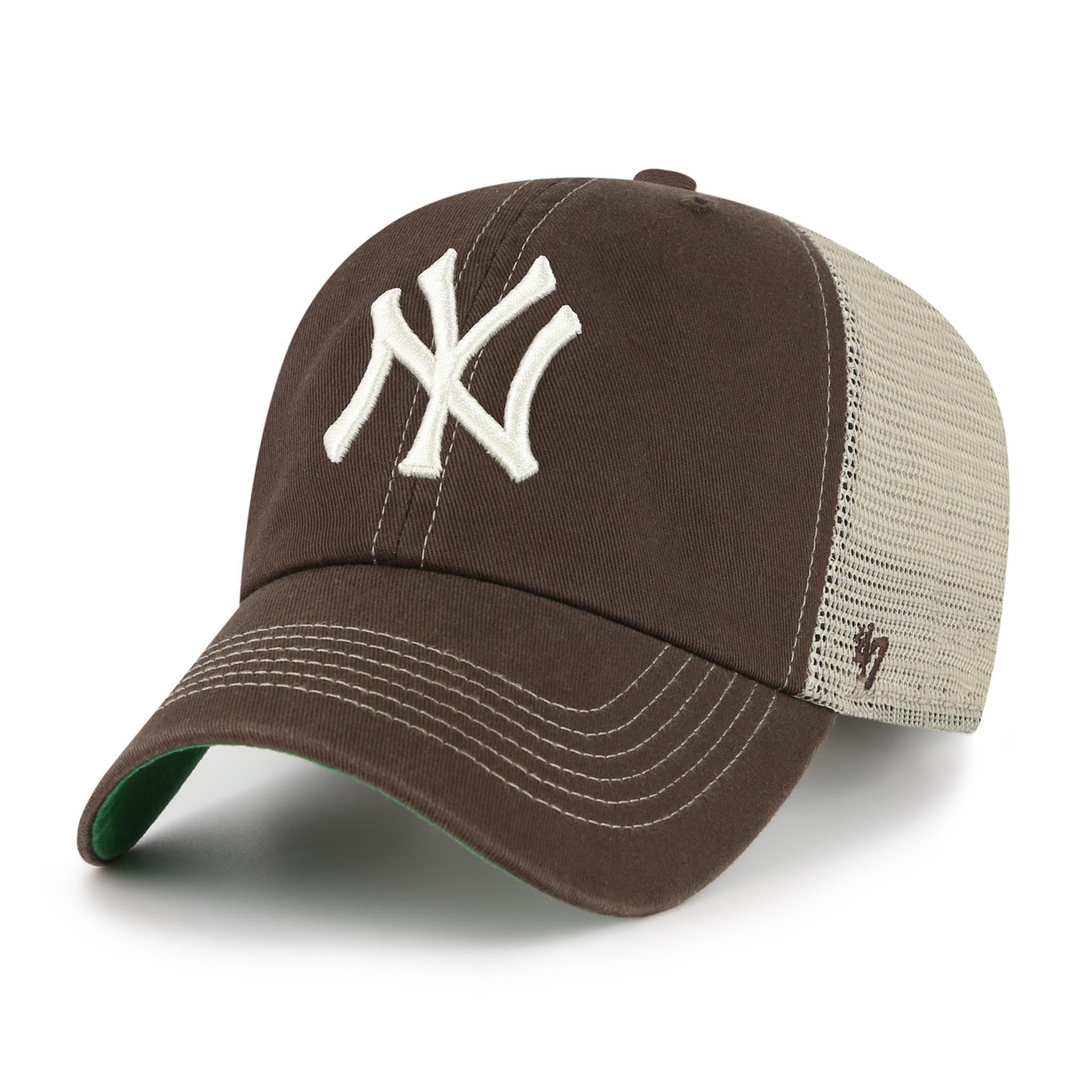 '47 Brand Baseball Cap '47 Brand MLB New York Yankees Trawler '47 CLEAN UP Cap Brown 2 (Basecap, Basecap, Clean Up Cap, Meshcap) Used-Look (Garment Wash)