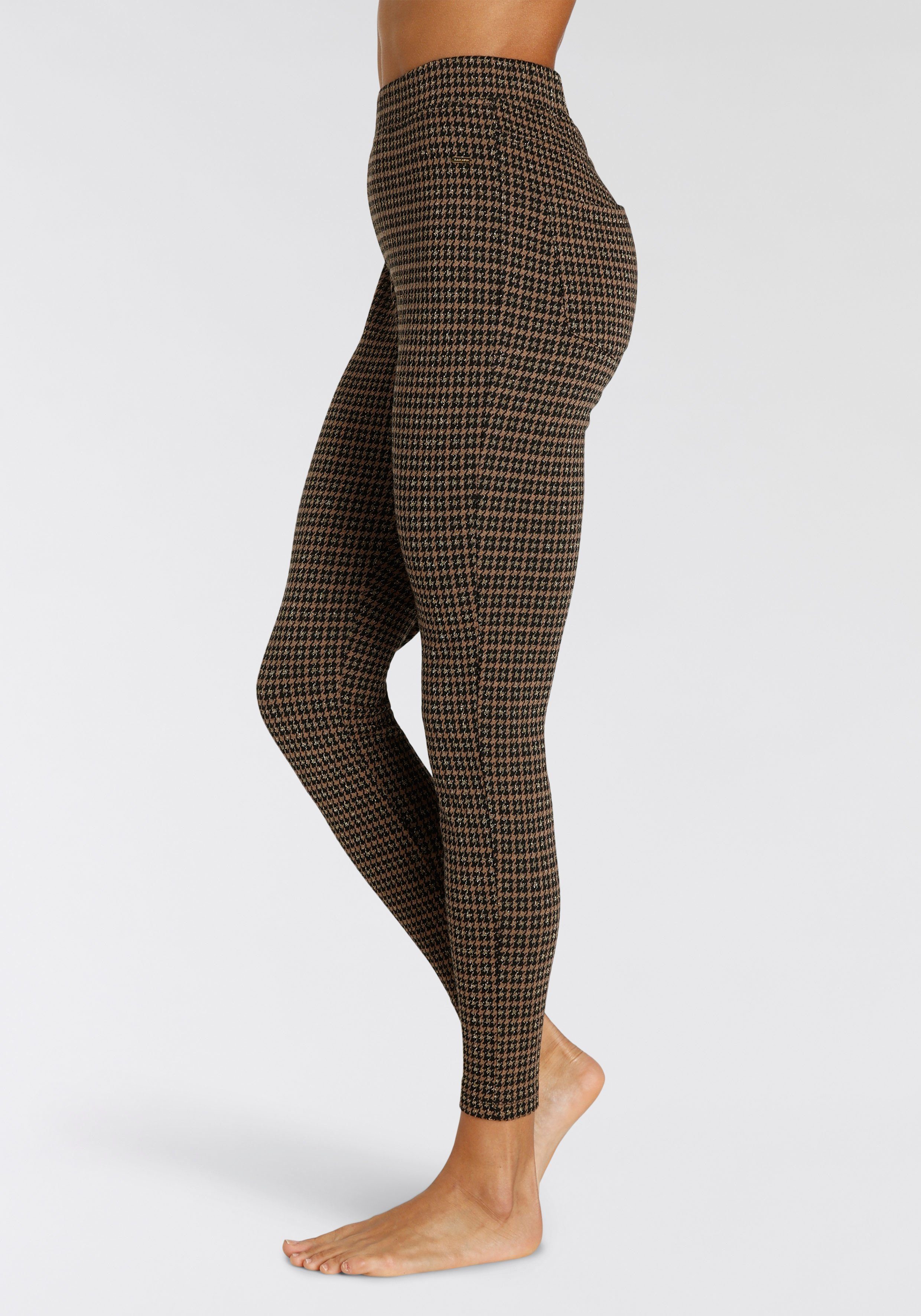 glitzerndem LASCANA Hahnentritt Muster mit Leggings