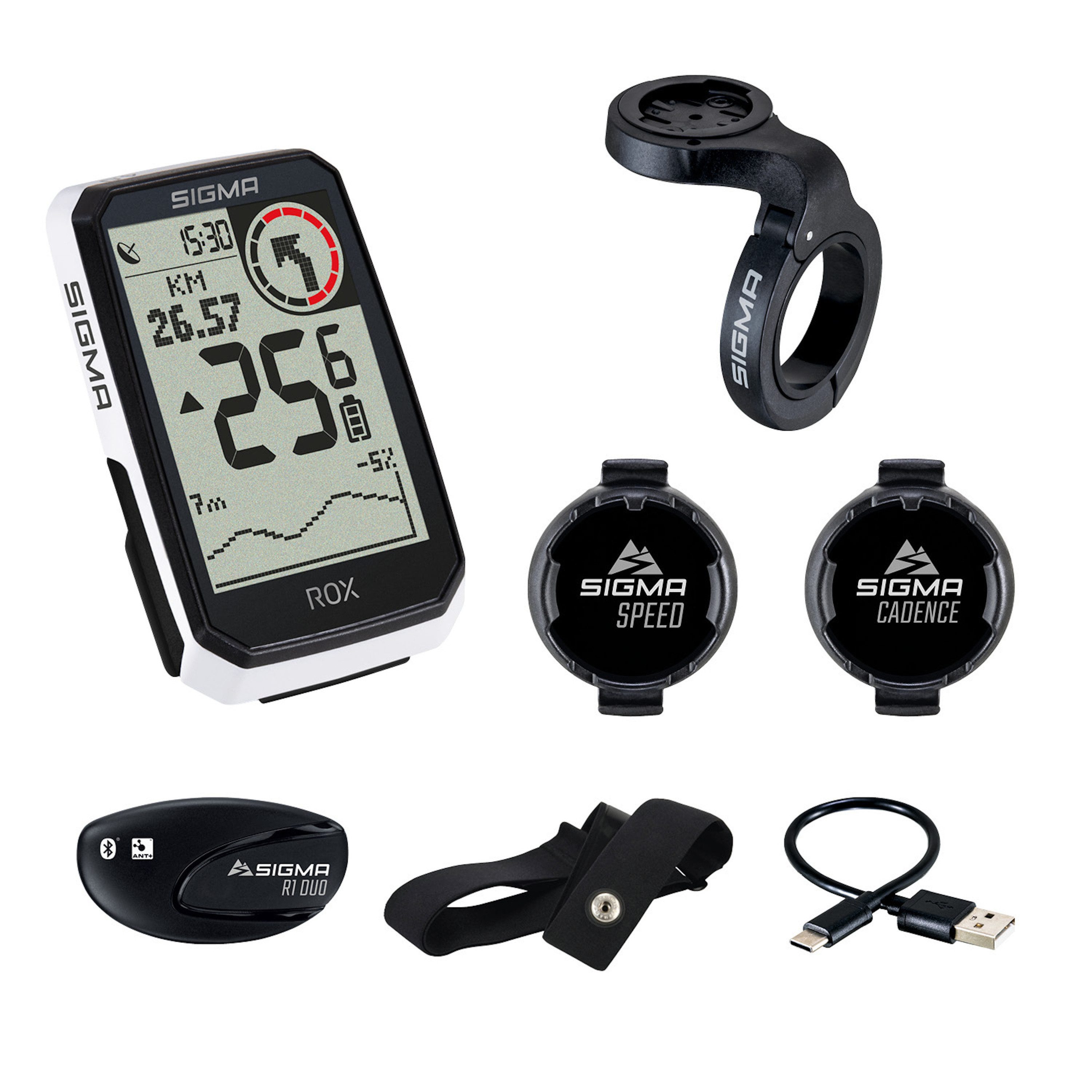 SIGMA Fahrradcomputer Rox 4.0 Endurance Sensor Set Fahrradnavi Fahrradtacho