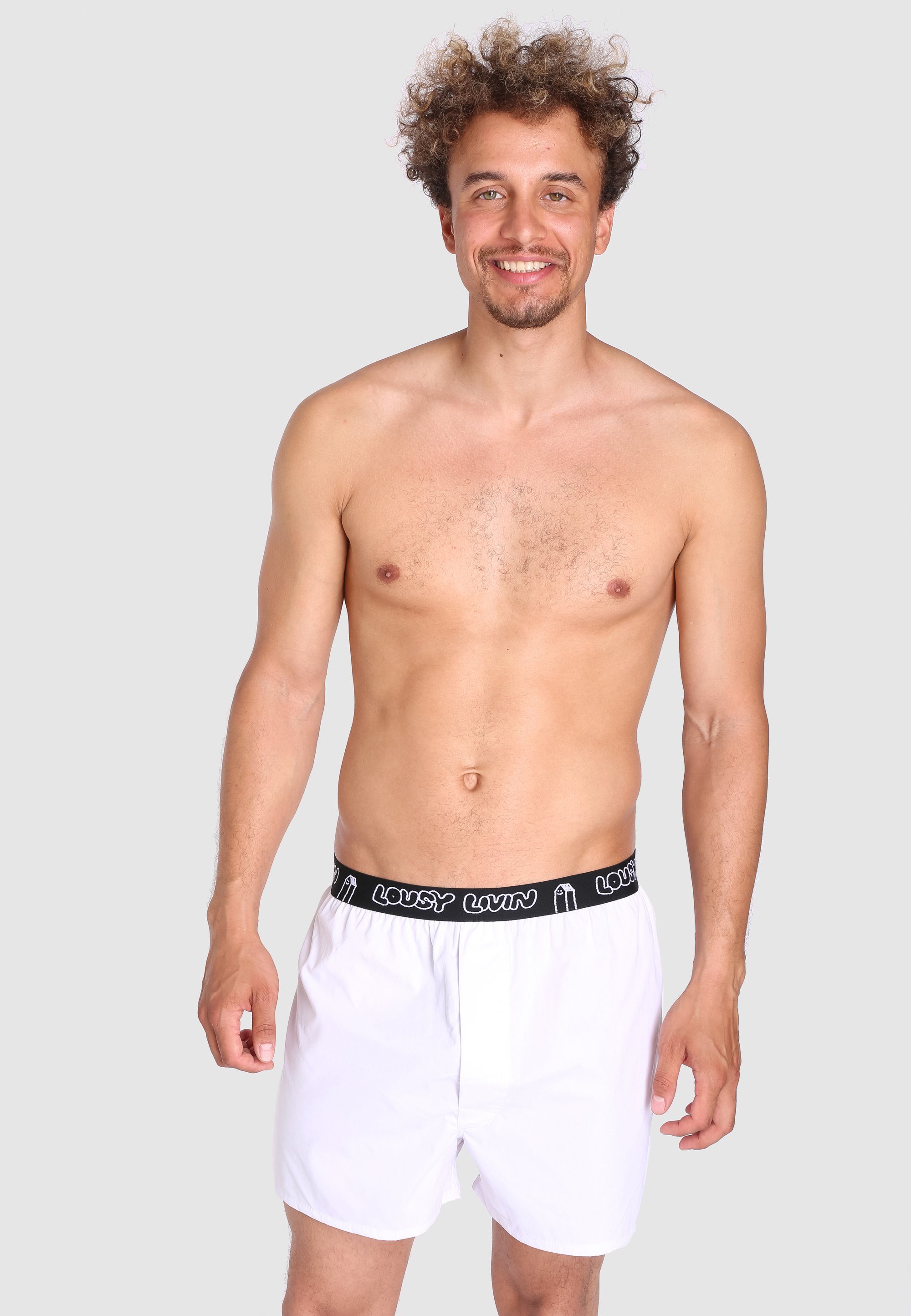 Lousy Livin Boxershorts Boxer Briefs in bequemer Passform schwarz-weiß