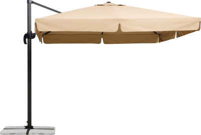 Schneider Schirme Ampelschirm »Rhodos«, LxB: 300x300 cm, mit Schutzhülle und Schirmständer, ohne Wegeplatten