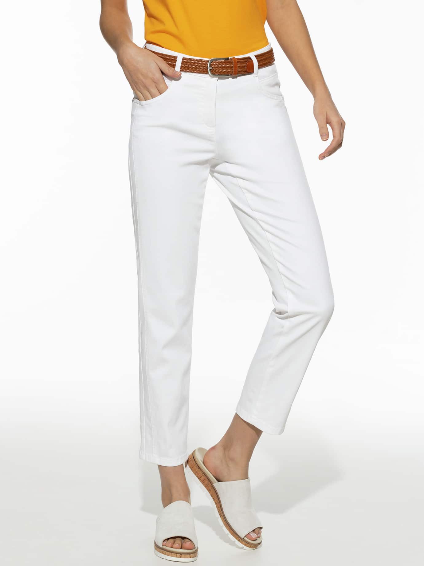 Walbusch 7/8-Hose Damen 7/8-Baumwollhose Figurwunder Slim Fit Dehnbundhose mit Bauchweg-Funktion, Comfort-Bund 6 cm