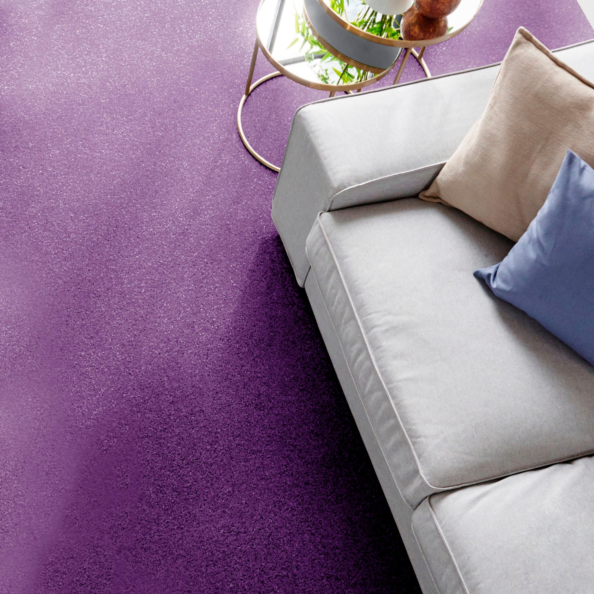 Andiamo Teppichboden Kira, Velours, Made in Belgium, rechteckig, Höhe: 8 mm, Uni Farben, Breite 400 cm, strapazierfähig, pflegeleicht, Wohnzimmer